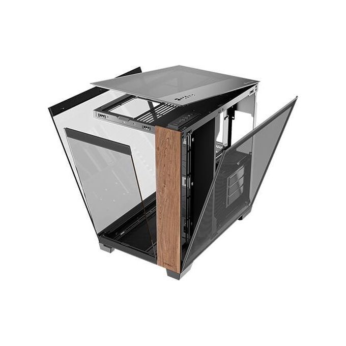 Antec 0-761345-10079-3 C8 Wood Case PC Full Tower ATX EATX ITX micro ATX con Finestra Laterale Vetro e Dettagli in Legno colore Nero Legno