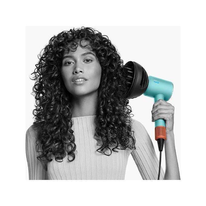 Dyson 515276-01 Supersonic Nural Asciugacapelli 1600W Motore V9 3 Velocita' 4 Temperature con Accessori colore Blu Arancione