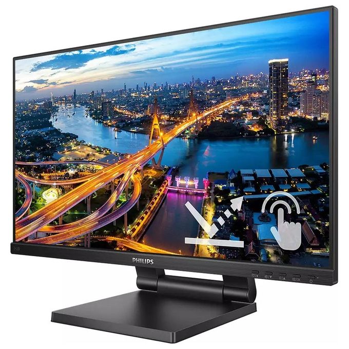 Philips 242B1TC-00 Monitor Touch Screen 23,8'' IPS Full HD 1920x1080 VGA HDMI DisplayPort Hub USB 3.2 Altoparlanti colore Nero