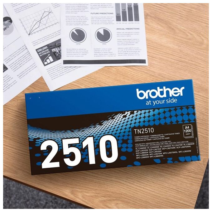 Brother TN2510 Toner Originale 1200 pagine colore Nero