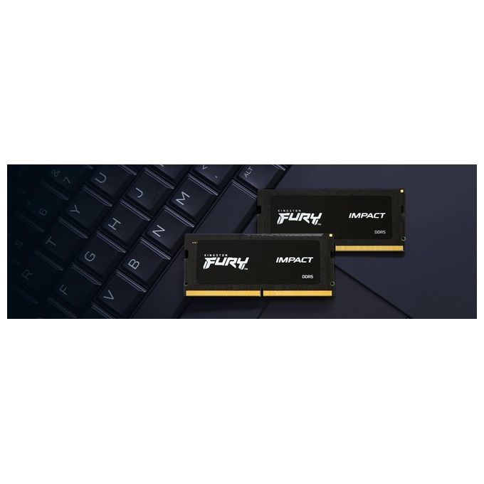Kingston KF556S40IB-32 FURY Impact Memoria RAM 32 GB DDR5 5600 MT-s CL40 SO-DIMM PnP XMP 3.0 colore Nero
