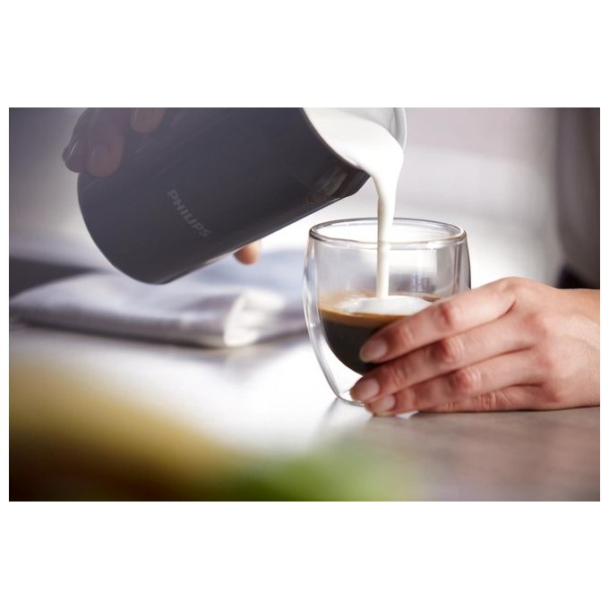 Philips CA6500-63 Milk Twister Montalatte Elettrico Schiuma Calda e Fredda 120 ml Rivestimento Antiaderente colore Nero