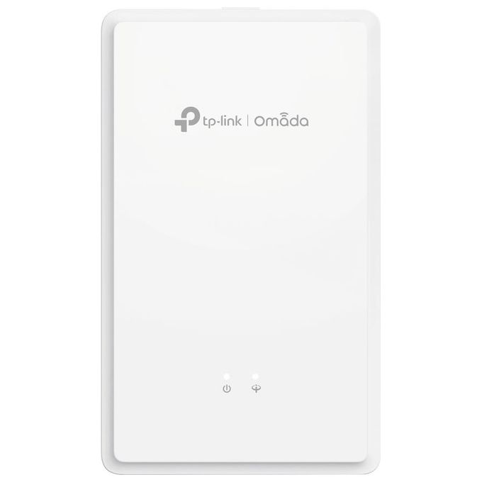 TP-Link EAP615GP-WALL Access Point Wireless AX1800 Wall-Plate DualBand Wi-Fi 6 con Porta GPON 2x Gigabit RJ45 colore Bianco
