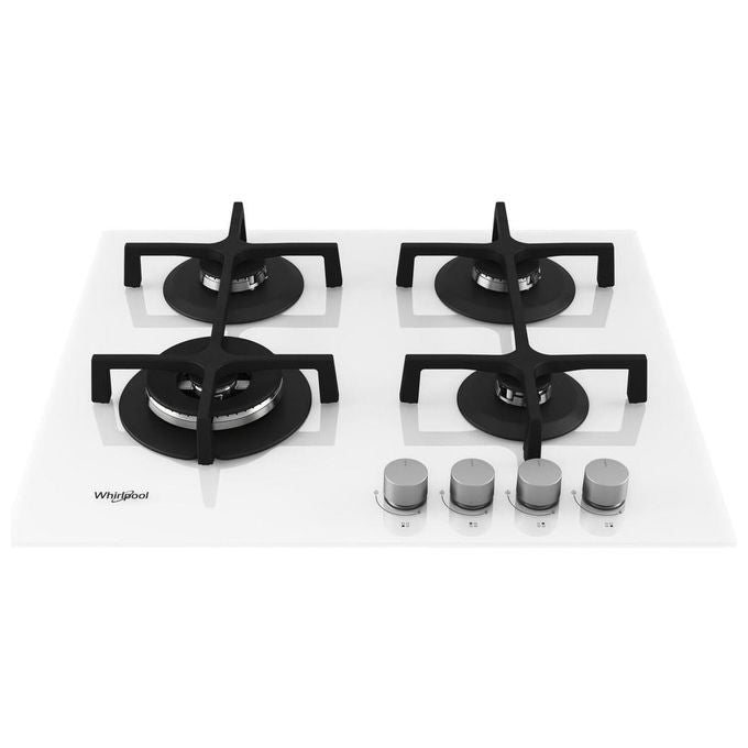 Whirlpool GOA 6423-WH Piano Cottura a Gas 4 Zone Griglie in Ghisa 60 cm Bianco