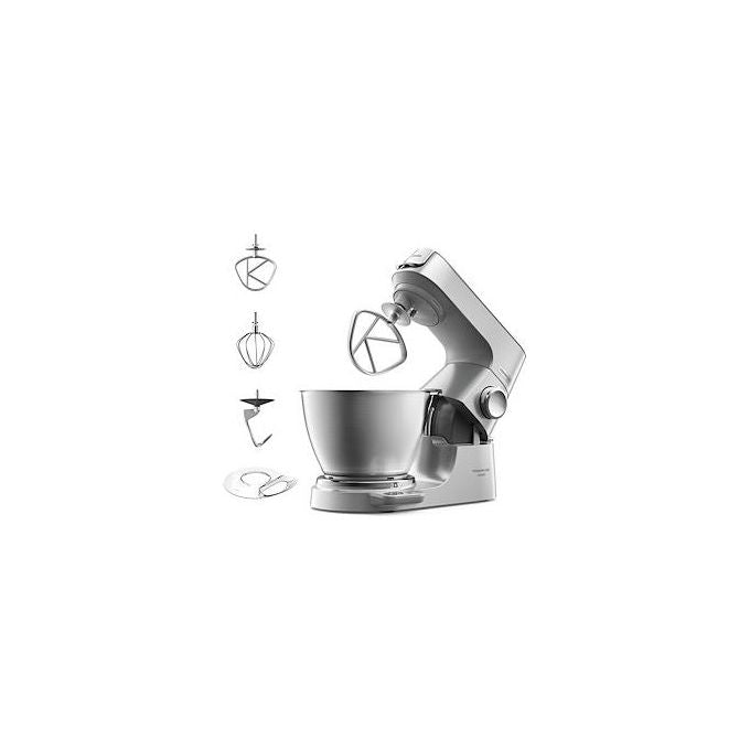 Kenwood KVC65.001SI Titanium Chef Baker Impastatrice Planetaria 1200W 5L Bilancia Integrata 6 Velocita' colore Argento