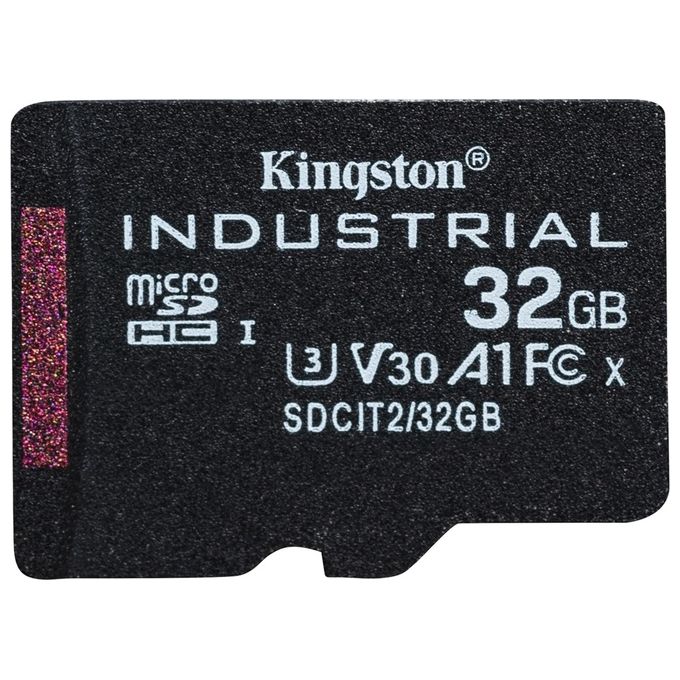 Kingston Technology SDCIT2-32GB Scheda microSDHC Industriale 32GB C10 A1 pSLC UHS-I V30 colore Nero