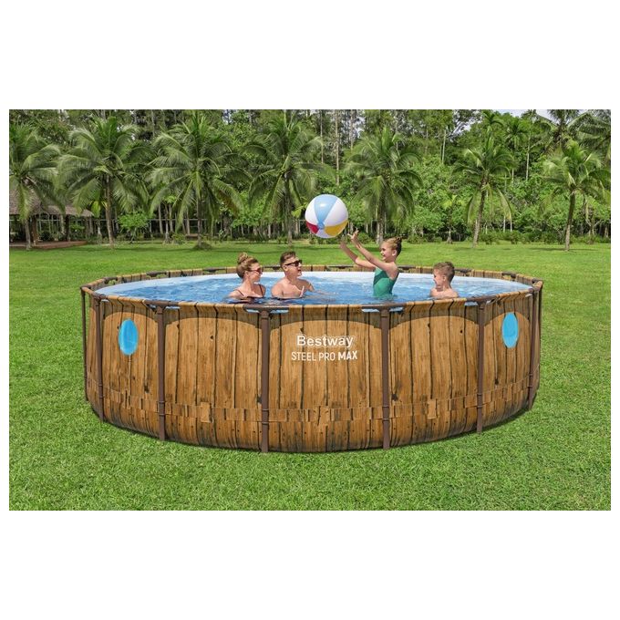 Bestway Piscine Tonde C-Tel. Rattan 488X122 -56725