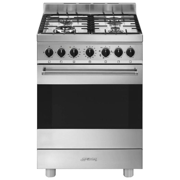 Smeg B61GMX2 Master Cucina a Gas 4 Fuochi Forno Elettrico 70 L Classe A Vapor Clean (90x60x60 cm) colore Acciaio Inossidabile