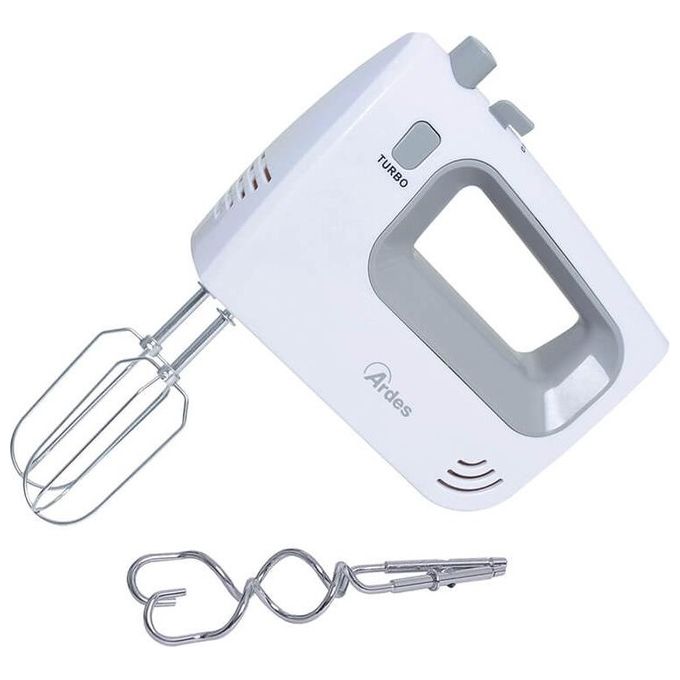 Ardes ARSBAT01 SPINNY Sbattitore Elettrico 5 Velocita' e Turbo con Set Fruste per Impastare Sbattere Montare 200 W