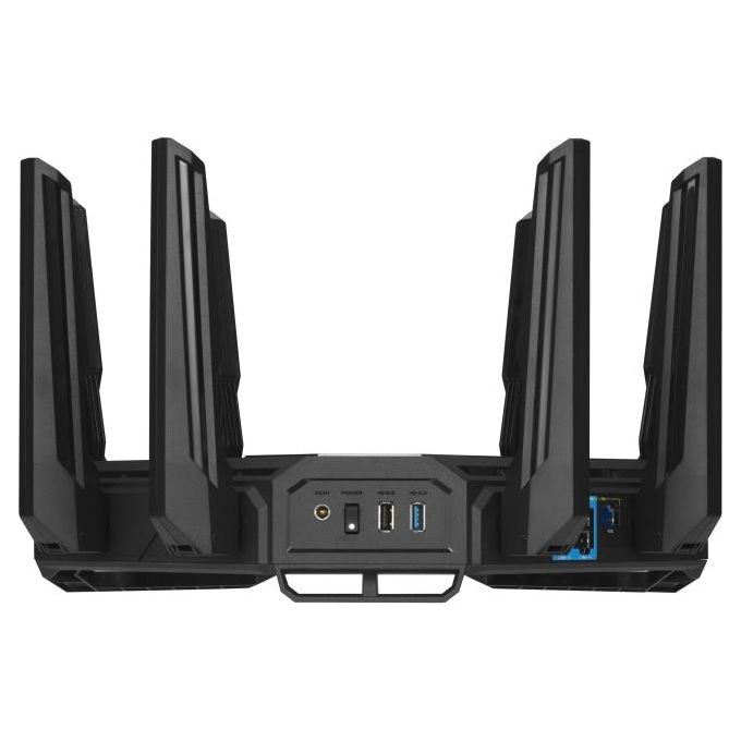 Asus GT-BE98 ROG Rapture Router WiFi 7 Quad Band 320 MHz 4096-QAM Doppia porta 10G AiMesh colore Nero