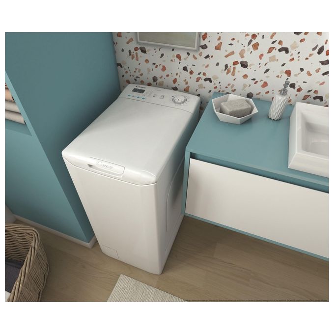 Candy Smart CST 272D3-1-11 Lavatrice a carica dall'alto 7Kg 1200 giri Classe C 16 programmi Sensore Kilo detector 41x60x86 Bianco