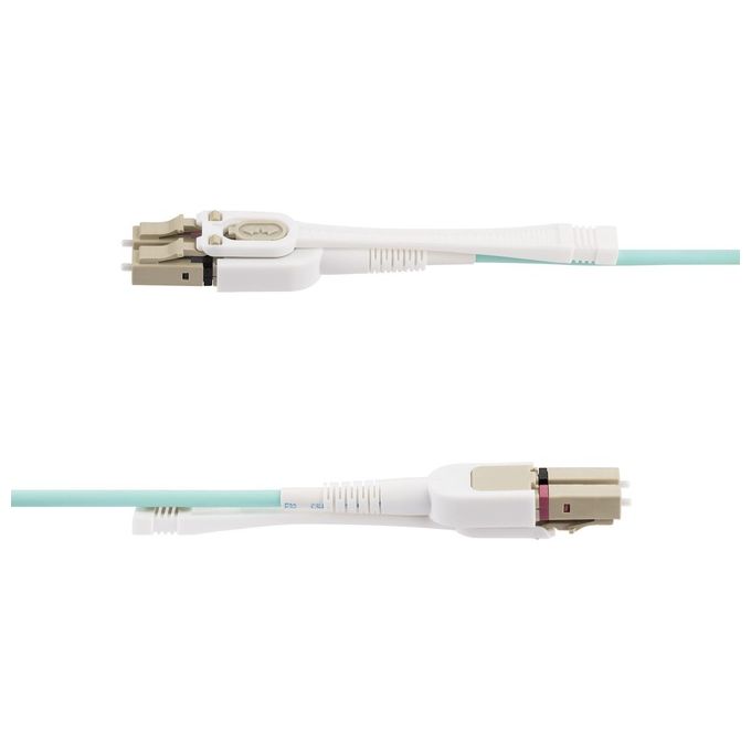 StarTech.com Cavo in Fibra Ottica Multimodale Om4 Lc a Lc (upc) con Linguette Push-pull 3mt