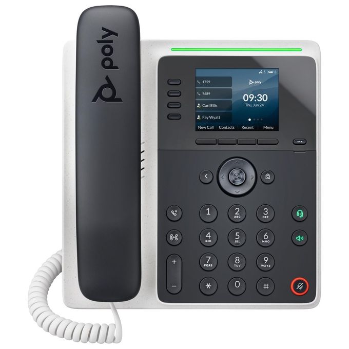 HP Poly 82M87AA Poly Edge E220 Telefono IP 4 linee Display 2.8'' IPS Gigabit Ethernet PoE Bluetooth 5.0 NFC colore Nero