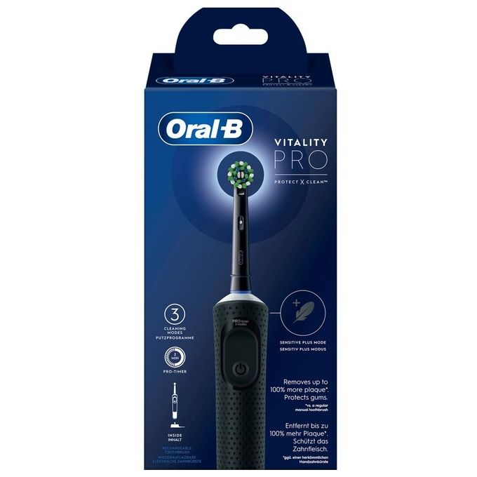 Oral-B D103 Vitality Pro Spazzolino elettrico rotante 3 modalita' timer 2 min colore Nero