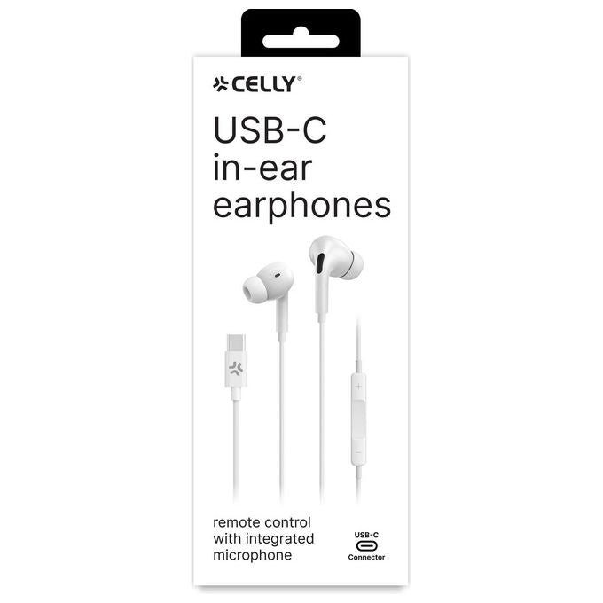 Celly In Ear Stereo Auricolari Wireless Usb-C Bianco