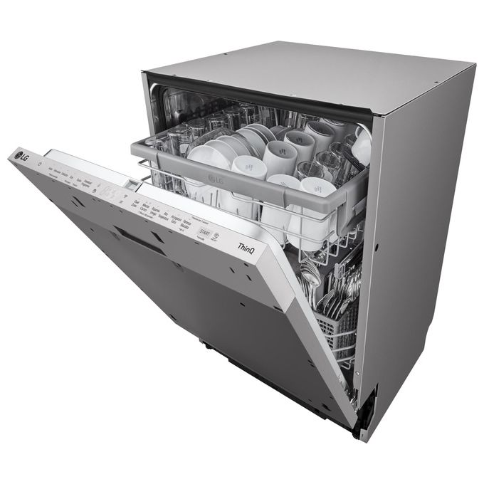 LG DB242TX Serie 2 Lavastoviglie Incasso 14 coperti Classe D QuadWash Wi-Fi EasyRack+ (55x60x82 cm) colore Noble Steel