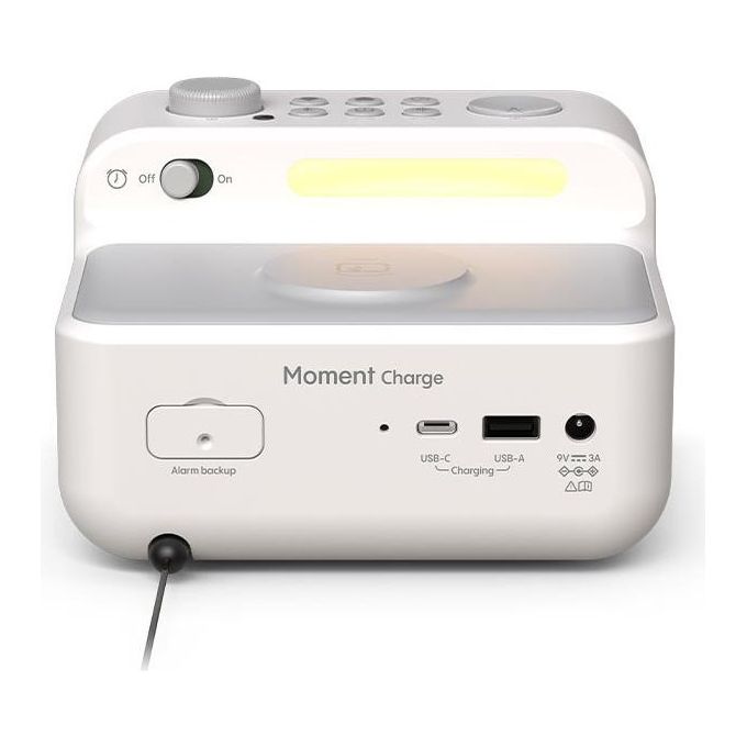 Pure 252451 Moment Charge Radiosveglia DAB+ FM Bluetooth 5.3 Wake-up Light Ricarica Wireless 4 Sveglie 10W colore Bianco