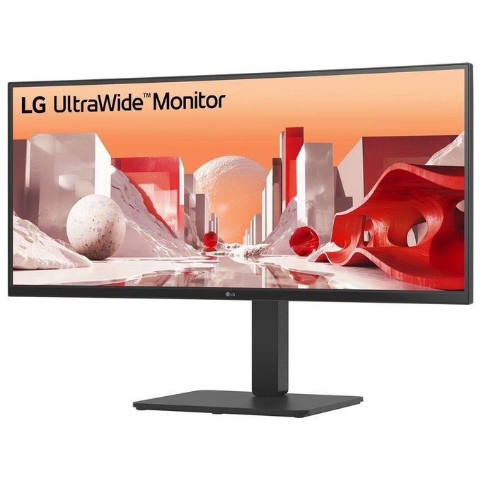 LG 34BA75QE-B Monitor PC 34'' 3440x1440 Pixel IPS LCD Curvo 21:9 HDR10 USB-C Hub 90W VESA 100x100 Altezza Regolabile colore Nero