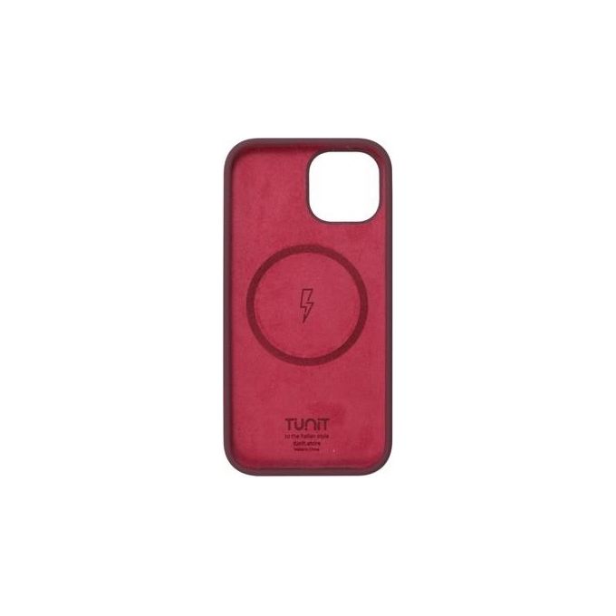 Tunit Cover in Silicone Protective MagSafe Compatible con iPhone 15 Plum