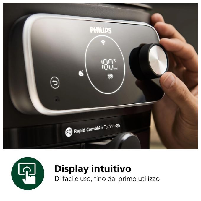 Philips HD9876-90 Friggitrice ad aria 8.3 L 2200 W 22 Programmi Display LED colore Nero
