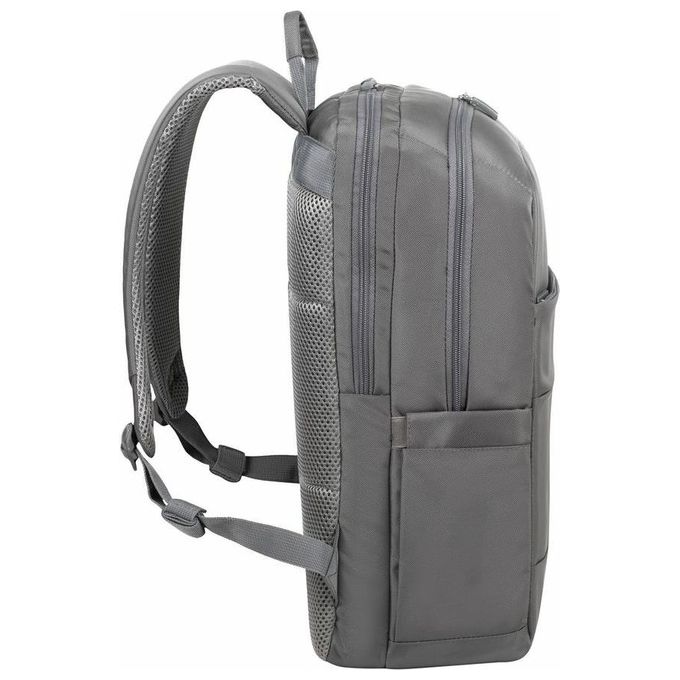 Rivacase 8267 GREY Zaino City Backpack per Notebook 17.3'' 2 Scomparti Idrorepellente Poliestere colore Grigio