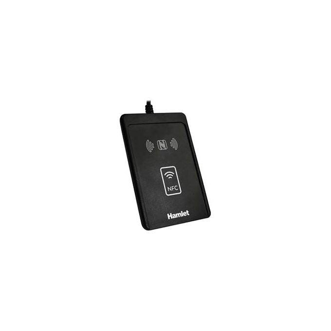 Hamlet HUSCR-CIEP Lettore NFC per Carta Identita' Elettronica e Tessera Sanitaria Contactless USB 2.0 Plug and Play Windows Mac colore Nero