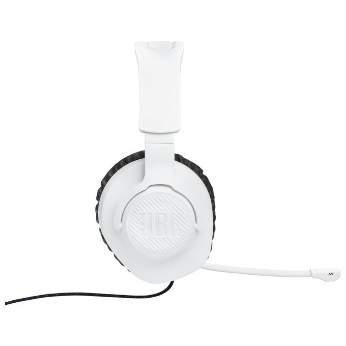 JBL JBLQ100PWHTBLU Quantum 100P Cuffie Gaming Over Ear con Filo Microfono Boom Rimovibile Audio 3D PS5 PS4 PC colore Bianco e Blu
