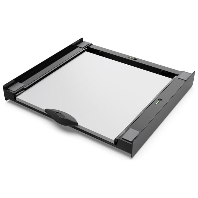 Meliconi 656128 Torre Dark Kit Sovrapposizione Universale con Ripiano Estraibile in Legno FSC Cinghia Sicurezza 6m Carico Max 250Kg (80x600x550 cm) colore Nero