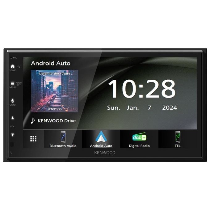 Kenwood, Autoradio 2 DIN, DMX5023DABS, Ricevitore Multimediale, Wi-Fi, Bluetooth, Nero