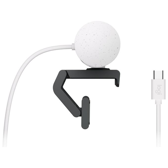 Logitech 960-001428 Brio 500 Webcam Full HD 1080p 4 MP 60 fps con Correzione Automatica della Luce e Inquadratura Automatica colore Bianco