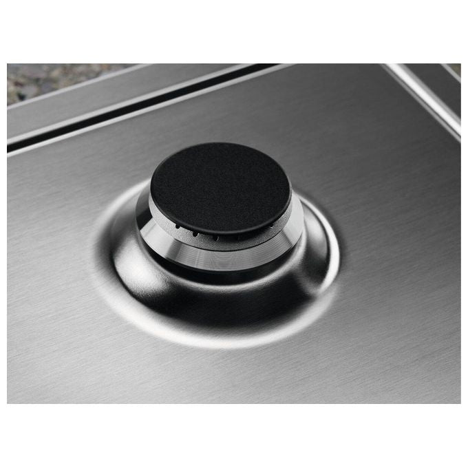 Electrolux KGS7536SX Piano Cottura a Gas 5 Fuochi Griglie in Ghisa Bruciatore Tripla Corona 75 cm Acciaio Inox