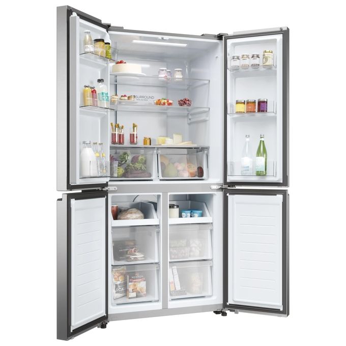 Haier HCR3818ENMM Cube 83 Serie 3 Frigorifero Multidoor 467 L 181 cm Classe E 35 dB Total No Frost 4 Porte colore Platino Inox