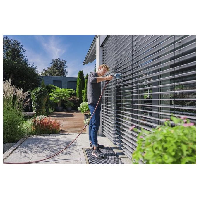 Gardena 18850-20 Spazzola per Veneziane Cleansystem per Lamelle a C o Z con Testina Rotante 90° e Attacco per Tubo da Giardino colore Nero