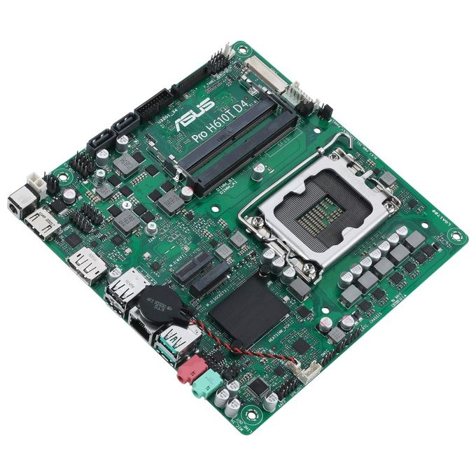 ASUS 90MB1AM0-M0EAYC Pro H610T D4-CSM Scheda madre mini ITX Intel H610 LGA 1700 DDR4 fino a 64 GB M.2 SATA HDMI DisplayPort colore Nero