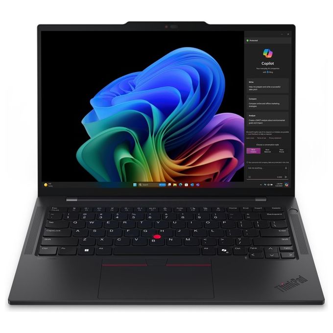 Lenovo 21N10007IX ThinkPad T14s Gen 6 Notebook 14'' Snapdragon X1E-78-100 32 GB RAM 1 TB SSD Windows 11 Pro Wi-Fi 7 colore Nero