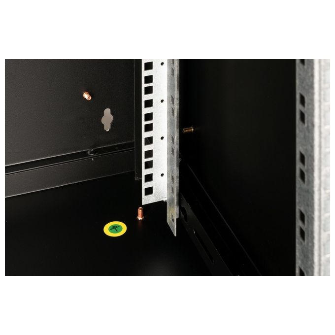 Digitus DN-19 16U-6-6-SW Unique Armadio Rack a Parete 19'' 16U 100 Kg IP20 porta in vetro colore Nero