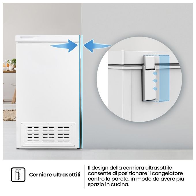 Hisense FT546D4AWLYE Congelatore a Pozzetto 420 L 85 cm Classe E 40 dB Inverter colore Bianco