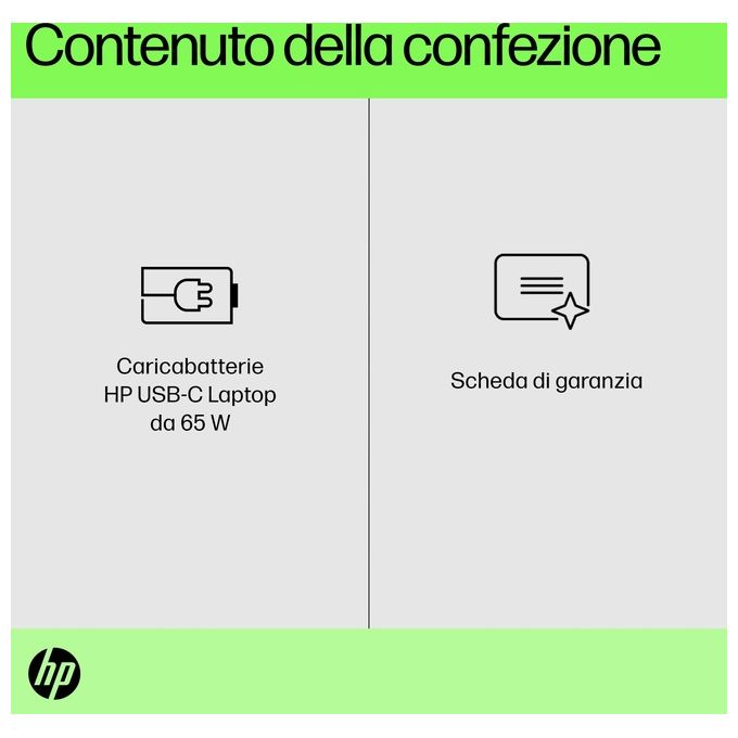HP 671R2AA Caricabatterie per Laptop USB-C 65 W compatibile con dispositivi USB-C colore Nero