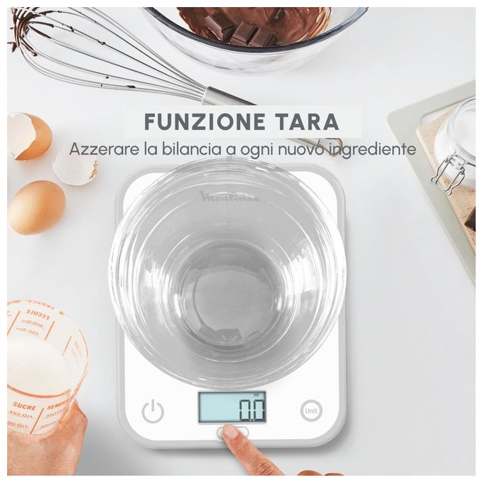 Moulinex BN50U0 Bilancia da Cucina Bianca