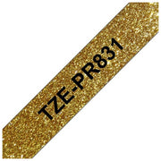 Brother TZe-PR831 Nastro per Etichettatrice Nero Dorato