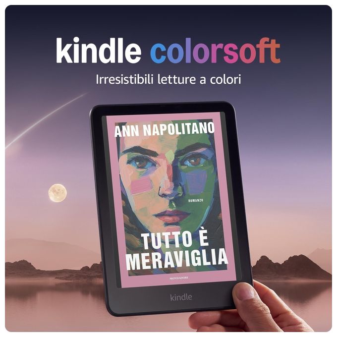 Amazon B0CX8YKQ2H Kindle Colorsoft Signature Edition Ebook Reader 7'' 32 GB Wi-Fi Bluetooth ricarica wireless colore Nero