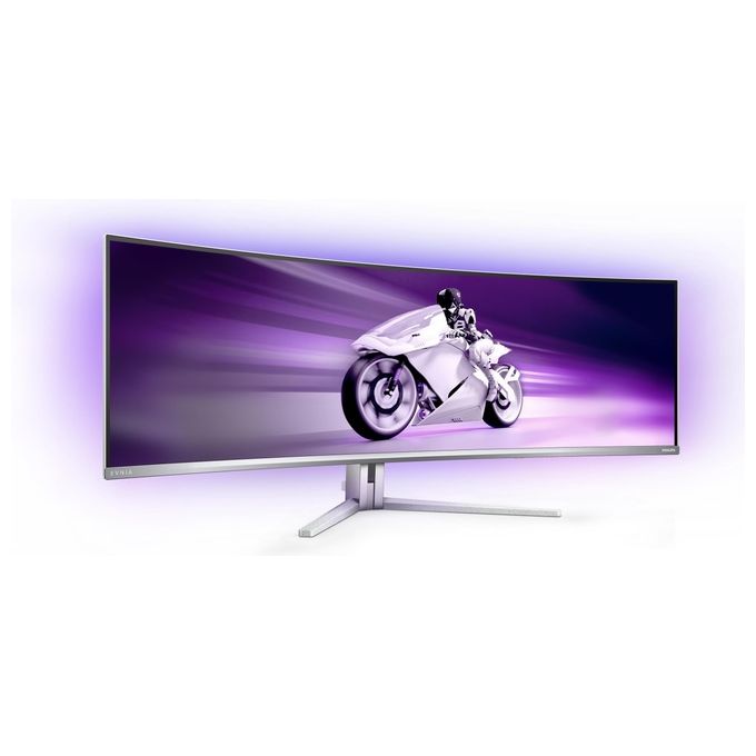 Philips 49M2C8900-00 Evnia 8000 Monitor Gaming Curvo 49'' QD-OLED Dual QHD 5120x1440 240Hz 0,03ms HDR400 Ambiglow colore Bianco