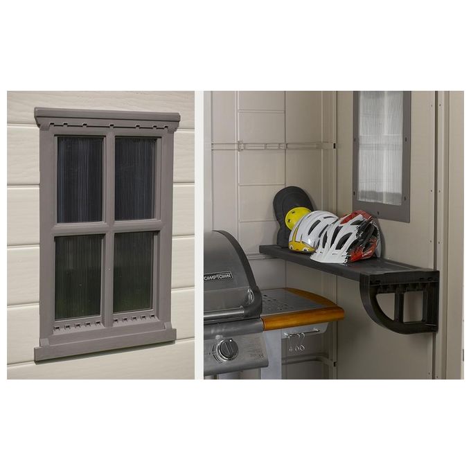 Keter Casetta da Giardino Factor 8X6 in Resina 256,5x182x243h Beige