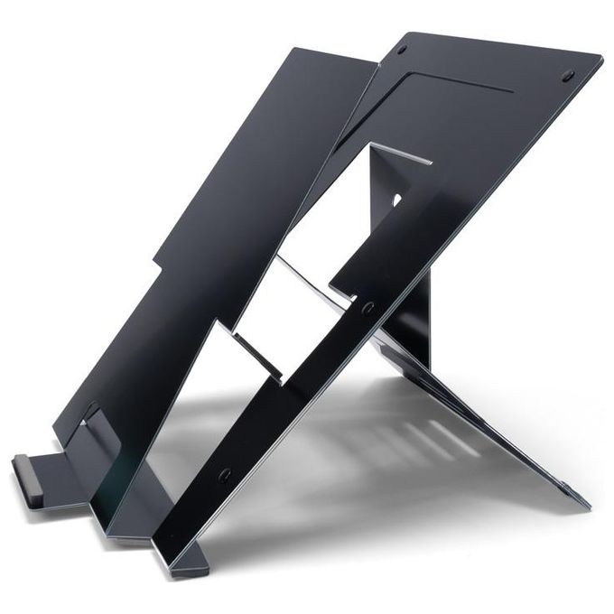 R-Go Tools RGORIDOCBL Supporto Ergonomico Pieghevole Regolabile in 5 Posizioni Portadocumenti Integrato colore Nero