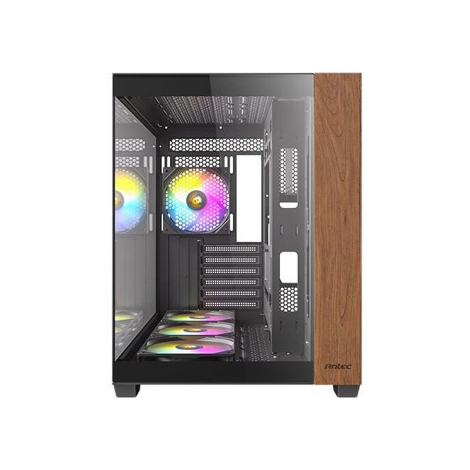 Antec 0-761345-10137-0 CX800 Wood Mid Tower Gaming Case con Vetro Temperato 270° e Ventole ARGB Preinstallate colore Nero