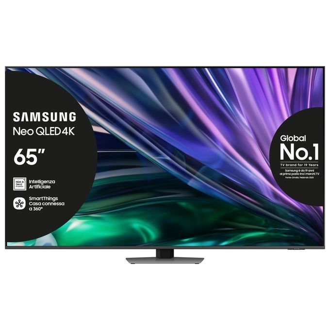Samsung QE65QN85DBTXZT Neo QLED Smart TV 65'' 4K Mini LED Processore NQ4 AI Gen2 Dolby Atmos colore Carbonio Argento