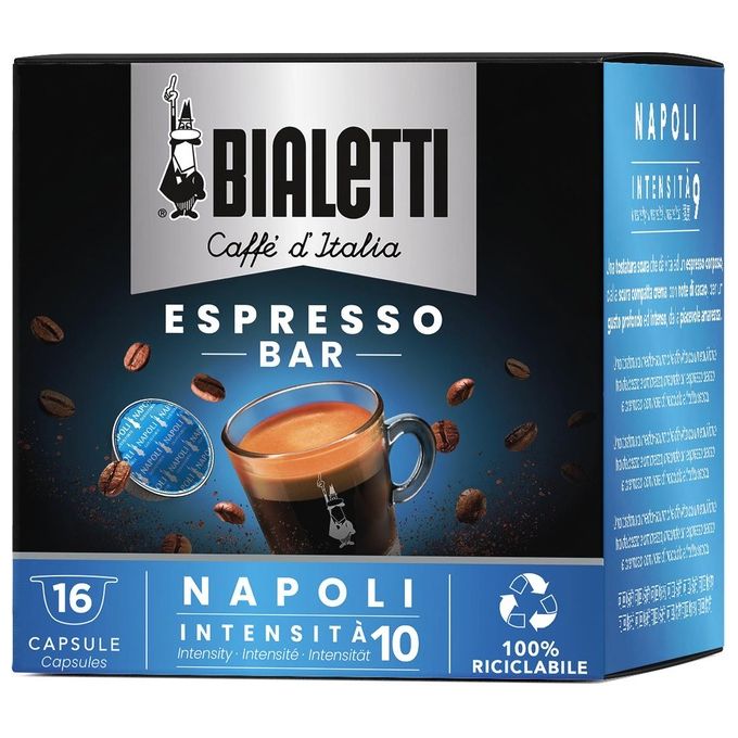 Bialetti Capsule Caffe Confezione 16 Napoli Gusto Intenso