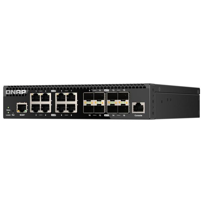 Qnap QSW-M3216R-8S8T Switch Gestito L2-L3 16 Porte 10GbE 8 RJ45 Multi-Gig 8 SFP+ 320 Gbps Montabile su Rack colore Nero