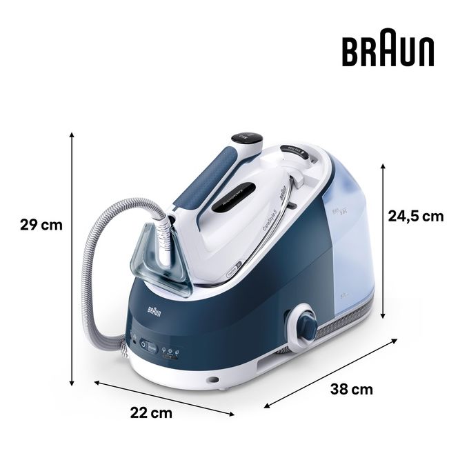 Braun IS5245BL CareStyle 5 Ferro da Stiro con Caldaia 2400W 2 L 6.8 bar Piastra Eloxal Plus FreeGlide 3D colore Blu