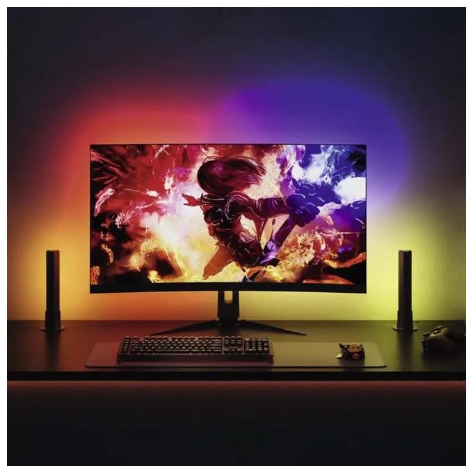 Govee H6608 PC Monitor Pro Kit Luce LED RGBIC per Monitor 27'' 34'' WiFi Bluetooth 36 W colore Nero